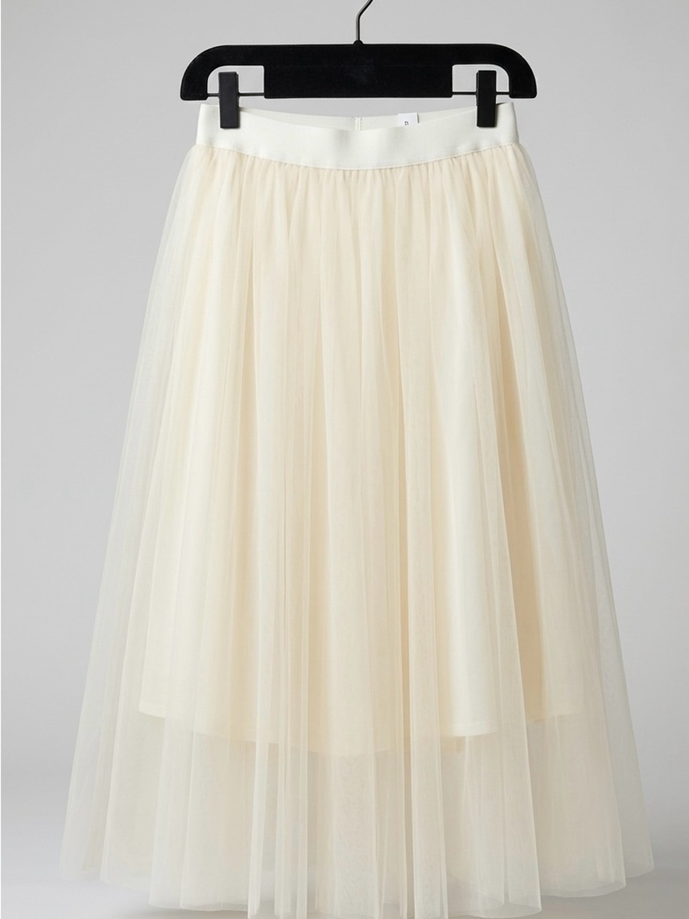 Esley Ivory Tulle Midi Skirt - Layered A-Line - size xl - bridal